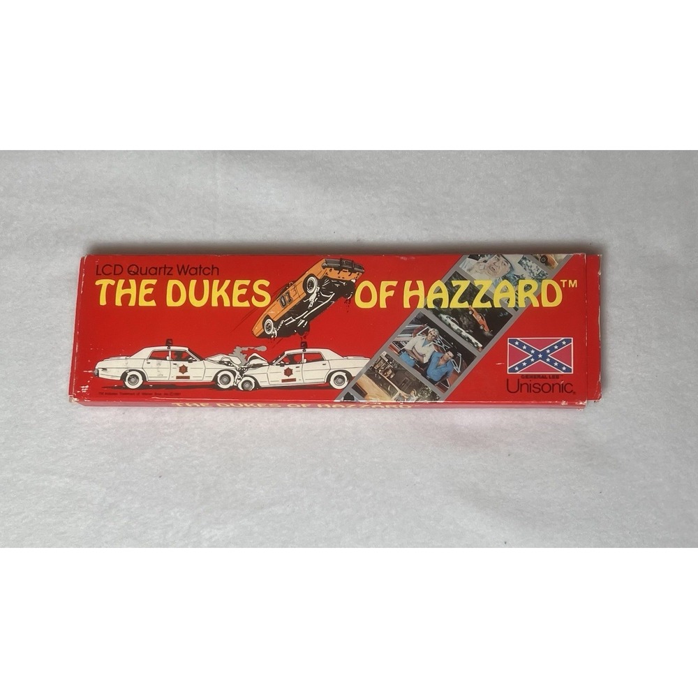 VINTAGE 1981 UNISONIC THE DUKES OF HAZZARD‎ LCD QUARTZ WATCH in Original Box